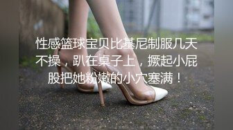 性感篮球宝贝比基尼制服几天不操，趴在桌子上，撅起小屁股把她粉嫩的小穴塞满！