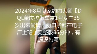 2024年8月良家约啪大师【DQL董庆拉】车震1号女主35岁出来偷情，两口子都在电子厂上班，完整版35分钟，有逼逼特写