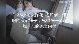 4-25小老头探花_约啪穿工作服的良家妹子，兄弟在一旁观战，亲吻无套内射